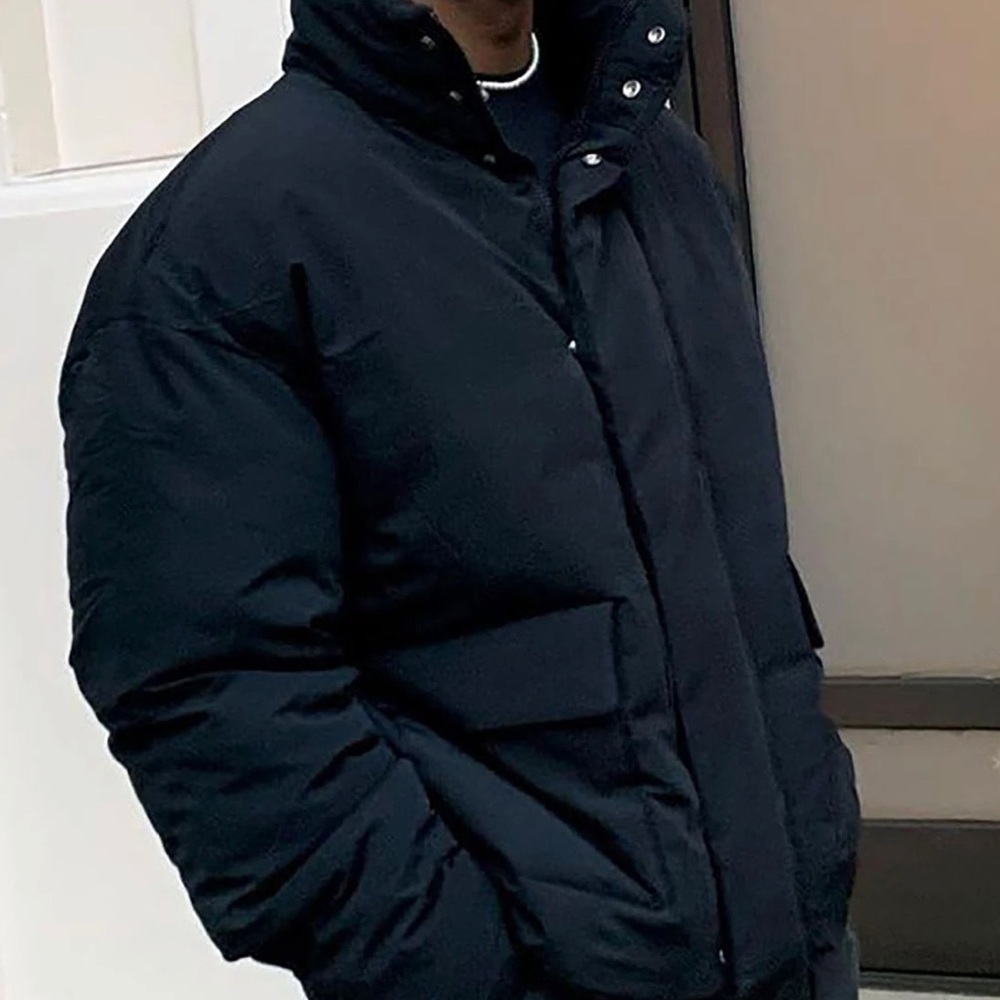 Mens cargo puffer coat